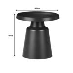 Τραπέζια σαλονιού Ginoze Inart σετ 2τεμ μέταλλο σε μαύρη απόχρωση - Image 8