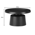 Τραπέζια σαλονιού Ginoze Inart σετ 2τεμ μέταλλο σε μαύρη απόχρωση - Image 9