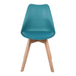 Καρέκλα Gaston pakoworld PP-PU μπλε απόχρωση- φυσικό πόδι 43x51x75εκ - Image 5