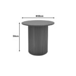 Βοηθητικό τραπέζι Dovel pakoworld mdf-μέταλλο σε μαύρη απόχρωση Φ50x50εκ - Image 5