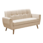 Καναπές Decency pakoworld 2θέσιος ύφασμα μπεζ 149x75x86εκ