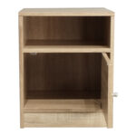 Κομοδίνο Foly pakoworld με ένα ντουλάπι sonoma 40x40x50εκ - Image 4