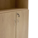 Βιβλιοθήκη γραφείου επαγγελματική Amazon pakoworld χρώμα sonoma 80x40x200εκ - Image 5