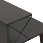 Βοηθητικό τραπέζι-κομοδίνο Gather pakoworld ανθρακί-καρυδί 50x40x55εκ - Image 5