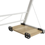 Γραφείο γωνιακό αναστρέψιμο Levi pakoworld-MDF χρώμα oak-λευκό 158x120x73εκ - Image 7