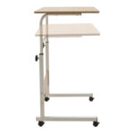 Γραφείο Piper pakoworld με αυξομείωση ύψους-MDF φυσικό-λευκό 60x40x69-90εκ - Image 5