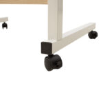 Γραφείο Piper pakoworld με αυξομείωση ύψους-MDF φυσικό-λευκό 60x40x69-90εκ - Image 8