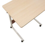 Γραφείο Piper pakoworld με αυξομείωση ύψους-MDF φυσικό-λευκό 60x40x69-90εκ - Image 9