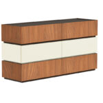 Συρταριέρα Sonlen pakoworld mdf σε καρυδί-μπεζ απόχρωση 120x40x72εκ - Image 3