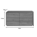 Γραφείο πολυμορφικό με ενσωματωμένη συρταριέρα Reaze pakoworld mdf σε ανοιχτό καρυδί-ανθρακί απόχρωση 120x50x73.5εκ - Image 4