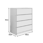 Συρταριέρα Kuanger pakoworld mdf σε φυσική απόχρωση 80x40x80εκ - Image 3