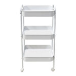 Τρόλλεϊ-ραφιέρα Nedea pakoworld μέταλλο λευκό 41x30x77εκ - Image 2