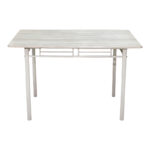 Τραπεζαρία Roza pakoworld σετ 5τμχ mdf sonoma με μεταλλικό λευκό πόδι 110x60x75εκ - Image 5