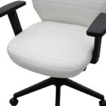 Καρέκλα γραφείου διευθυντή Benno pakoworld με pu χρώμα λευκό - Image 7