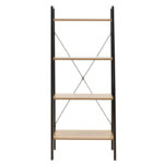 Βιβλιοθήκη- Ραφιέρα Ramon pakoworld φυσικό-μαύρο 60x23x145,5εκ - Image 3