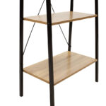 Βιβλιοθήκη- Ραφιέρα Ramon pakoworld φυσικό-μαύρο 60x23x145,5εκ - Image 5