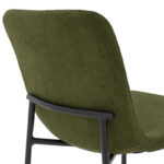 Καρέκλα Gratify pakoworld ύφασμα χακί-πόδι μαύρο - Image 7