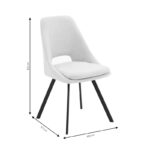 Καρέκλα Initiate pakoworld ύφασμα καφέ-πόδι μαύρο - Image 8