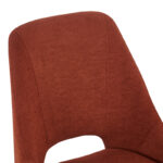 Καρέκλα Initiate pakoworld terracotta ύφασμα-πόδι μαύρο μέταλλο 48x57x85εκ - Image 5