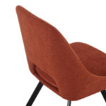 Καρέκλα Initiate pakoworld terracotta ύφασμα-πόδι μαύρο μέταλλο 48x57x85εκ - Image 7