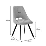 Καρέκλα Initiate pakoworld πράσινο ύφασμα-πόδι μαύρο μέταλλο 48x57x85εκ - Image 8