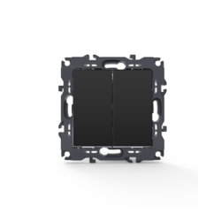 PRIME ΔΙΑΚΟΠΤΗΣ ΚΟΜΜΥΤΑΤΕΡ ΜΕ ΚΛΙΠ 1+1P 10AX 250VAC IP20 MAT ΑΝΘΡΑΚΙ