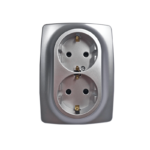 PRIME ΠΡΙΖΑ ΣΟΥΚΟ ΑΣΦΑΛΕΙΑΣ 2x2P+E 16A 250VAC IP20 MAT ΑΛΟΥΜΙΝΙΟ