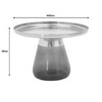 Τραπέζια σαλονιού Kunlo Inart σετ 2τεμ χρυσό χρώμιο-μαύρο γυαλί - Image 8