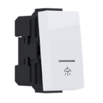 ^MODYS ΜΠΟΥΤΟΝ ΜΕ ΕΝΔΕΙΞΗ & ΣΥΜΒΟΛΟ ΛΥΧΝΙΑ ΛΕΥΚΟ 1 ΣΤ. 1P 10A 250VAC IP20