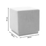 Σκαμπό σαλονιού Pyra pakoworld βελούδο χρυσό 39x39x41εκ - Image 4