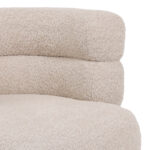 Πολυθρόνα Foleja pakoworld μπουκλέ ύφασμα σε μπεζ απόχρωση με μαύρα μεταλλικά πόδια 76x75x72εκ - Image 2