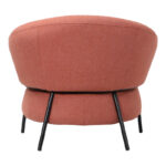 Πολυθρόνα Jennie pakoworld ύφασμα σε κεραμιδι απόχρωση με μαύρα μεταλλικά πόδια 84x84x71,5εκ - Image 4