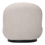 Πολυθρόνα Rosalie pakoworld μπουκλέ ύφασμα σε μπεζ απόχρωση με μαύρη βάση 85x82x77εκ - Image 4