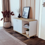 Έπιπλο εισόδου Deril pakoworld λευκό-sonoma 90x33x52.5εκ - Image 2