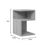 Βοηθητικό τραπέζι Caroly pakoworld μελαμίνη σε φυσική απόχρωση 29.6x31.4x45εκ - Image 4