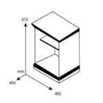 Κομοδίνο Mozart pakoworld χρώμα καρυδί 40x40x61εκ - Image 4