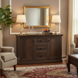 Μπουφές Mozart pakoworld χρώμα καρυδί 121x40x76