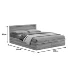 Κρεβάτι Olympus pakoworld με συρτάρι σε sonoma απόχρωση 150x200εκ - Image 6
