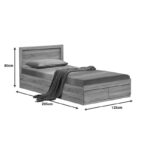Κρεβάτι Olympus pakoworld με συρτάρι σε sonoma απόχρωση 120x200εκ - Image 6