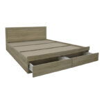 Κρεβάτι Olympus pakoworld με συρτάρι σε sonoma απόχρωση 160x200εκ - Image 4