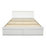 Κρεβάτι Olympus pakoworld με συρτάρι σε λευκή απόχρωση 140x200εκ - Image 5