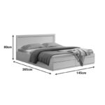 Κρεβάτι Olympus pakoworld με συρτάρι σε λευκή απόχρωση 140x200εκ - Image 6