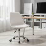 Καρέκλα γραφείου εργασίας Gaston II pakoworld PP-PU λευκό - Image 2