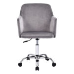 Καρέκλα γραφείου εργασίας Xever pakoworld βελούδο γκρι - Image 4