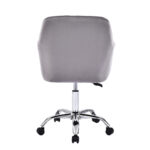 Καρέκλα γραφείου εργασίας Xever pakoworld βελούδο γκρι - Image 6