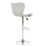 Σκαμπό μπαρ Coozy pakoworld pu σε λευκό χρώμα σκελετός χρωμίου - Image 2