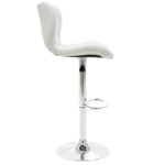 Σκαμπό μπαρ Coozy pakoworld pu σε λευκό χρώμα σκελετός χρωμίου - Image 4