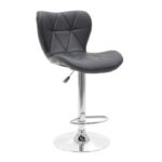 Σκαμπό μπαρ Coozy pakoworld pu σε μαύρο χρώμα σκελετός χρωμίου - Image 5