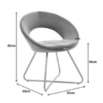 Καρέκλα Valentina pakoworld βελούδο σάπιο μήλο-χρυσό πόδι - Image 7