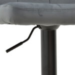 Σκαμπό μπαρ Remina pakoworld πτυσσόμενο γκρι βελούδο-μαύρο μέταλλο 45x53x112εκ - Image 7